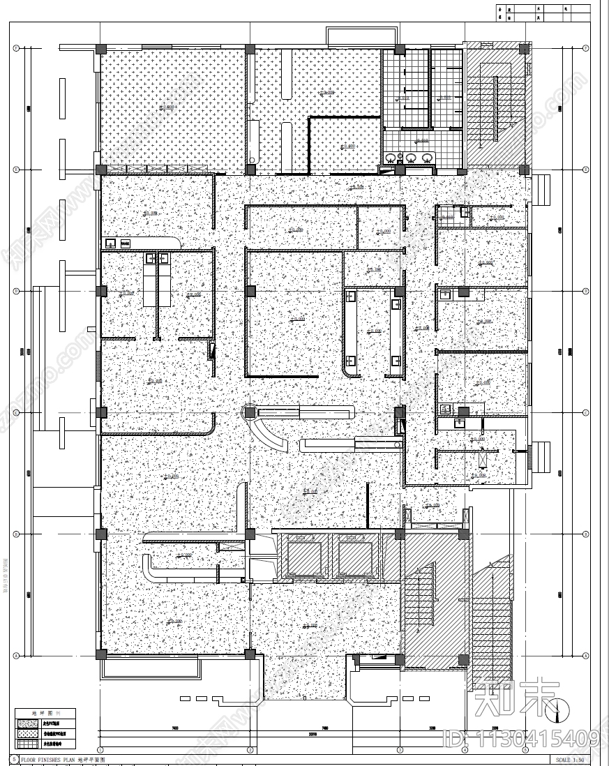 眼科医院室内cad施工图下载【ID:1130415409】