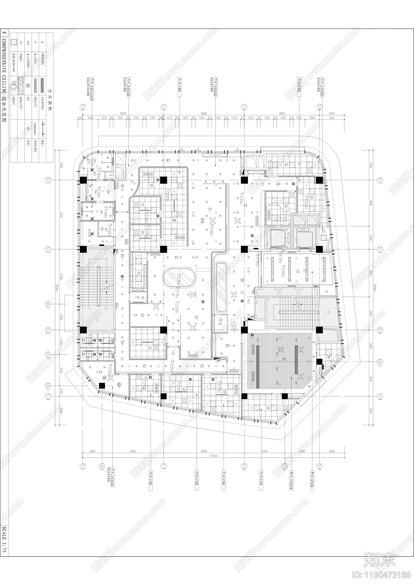 现代简约眼科医院cad施工图下载【ID:1130473186】