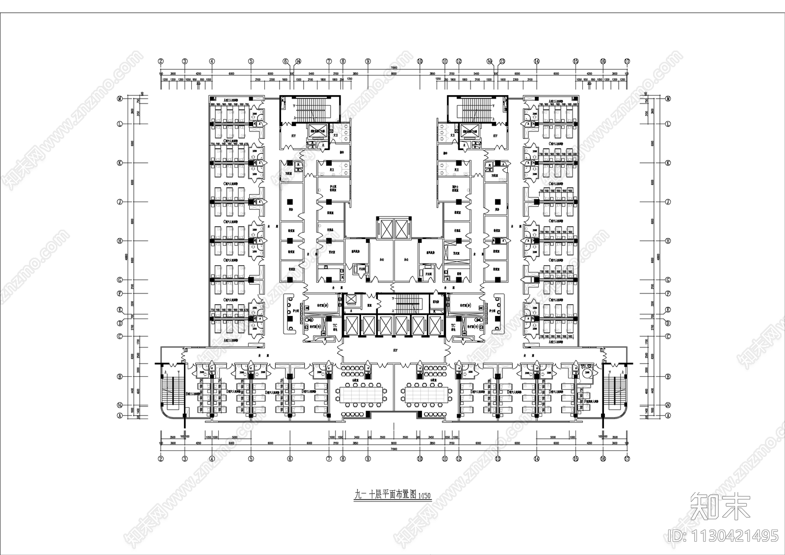 医院装修图纸cad施工图下载【ID:1130421495】