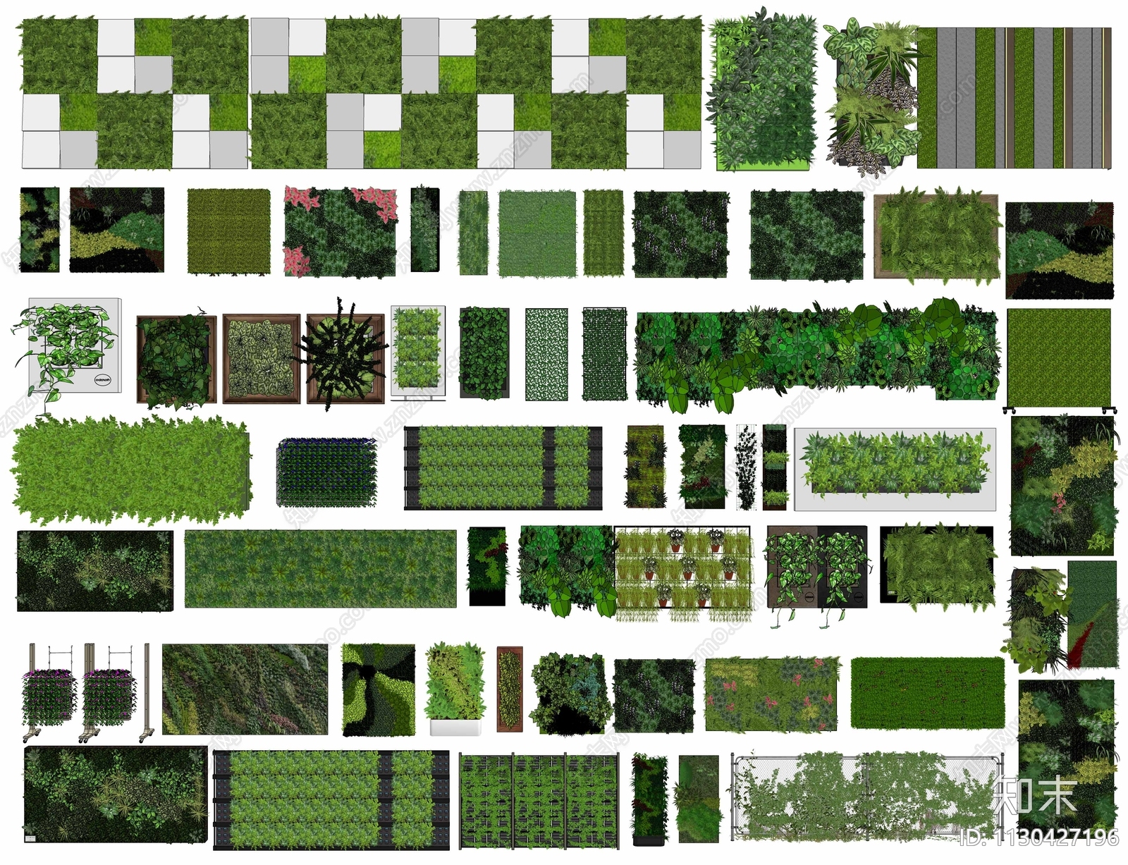 垂直绿化SU模型下载【ID:1130427196】