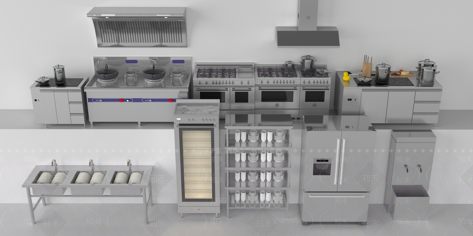 后厨设备3D模型下载【ID:1130431379】