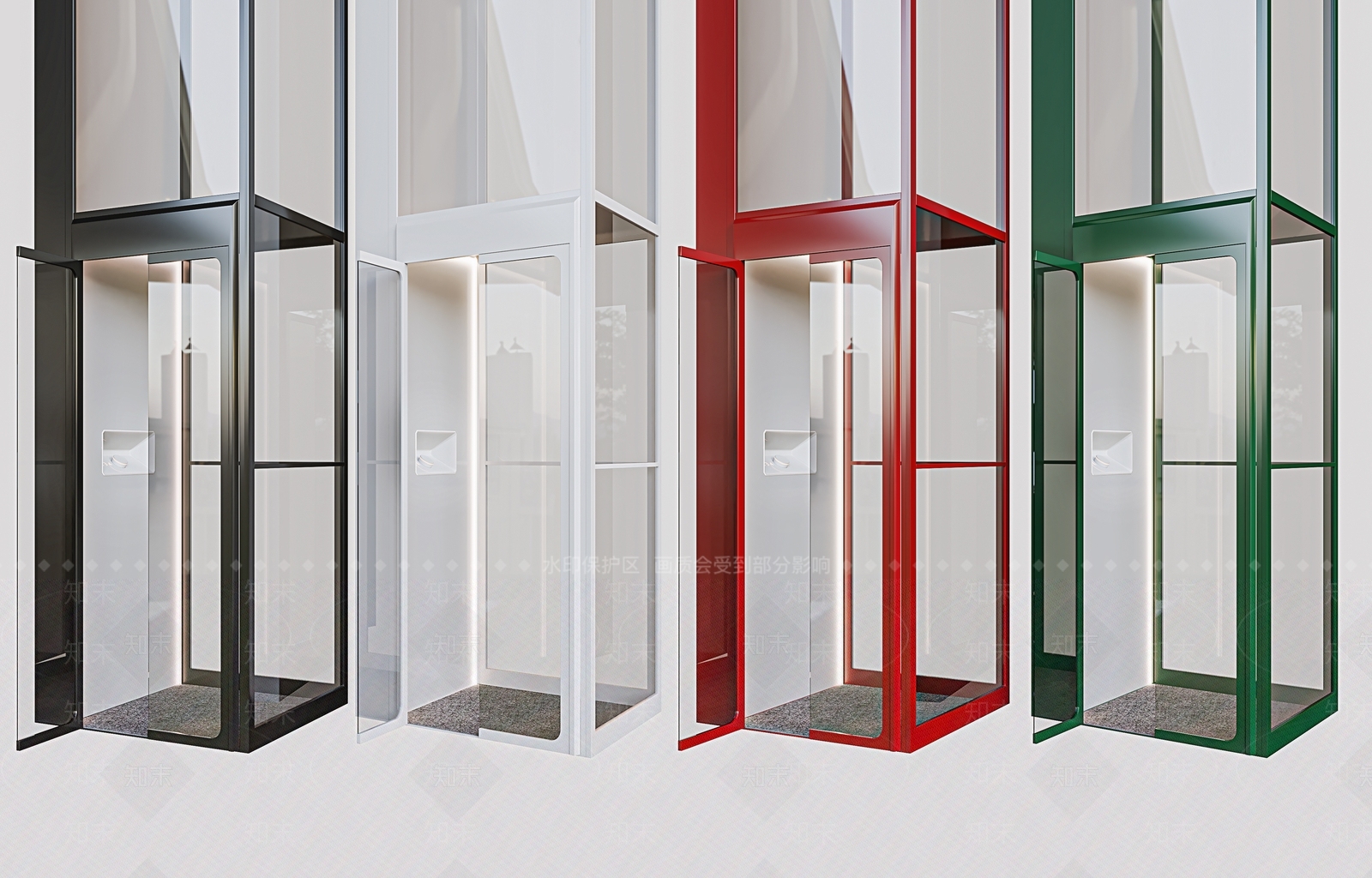 现代观光电梯3D模型下载【ID:1130443900】