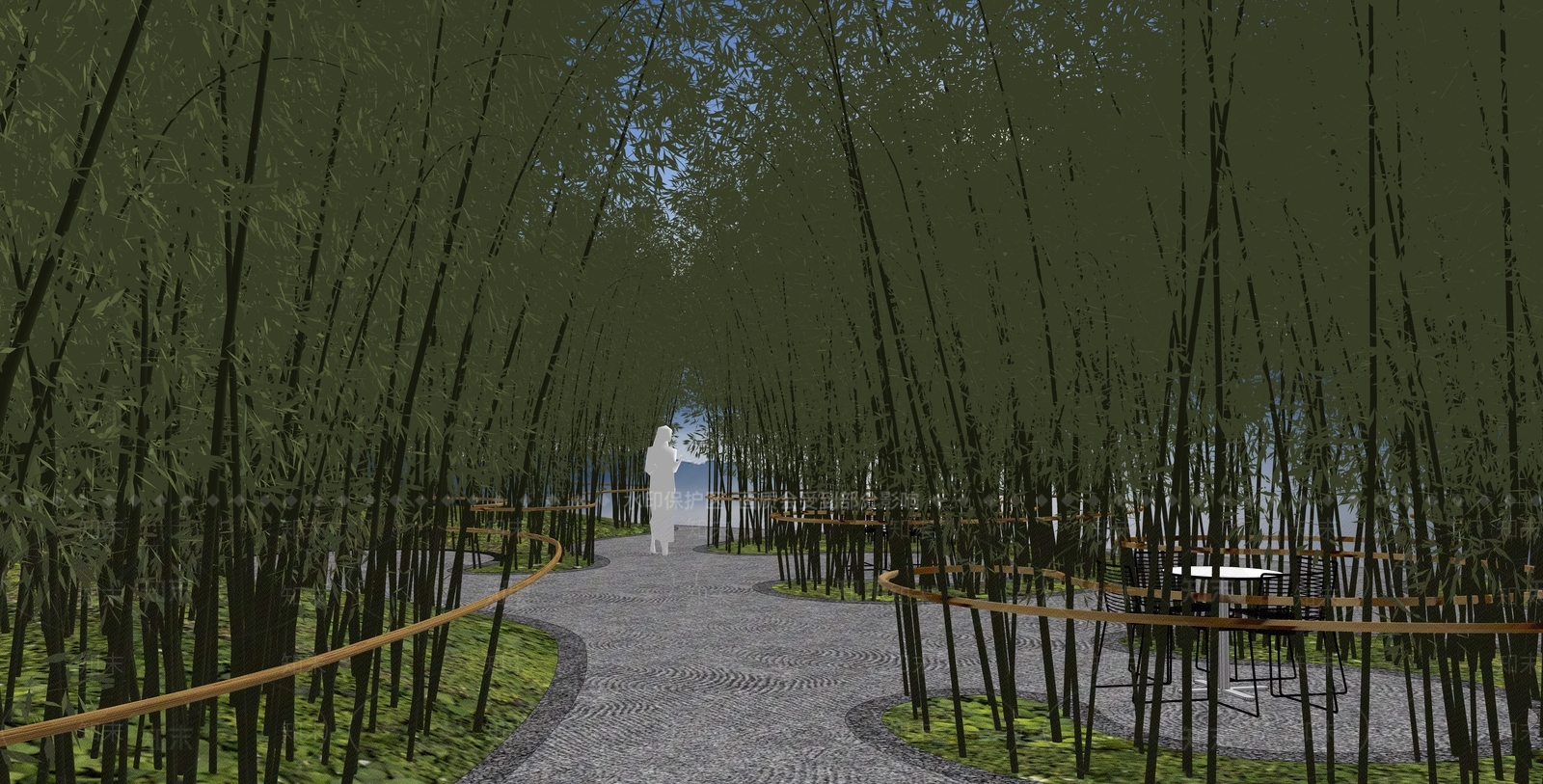 竹园景观SU模型下载【ID:1130442119】
