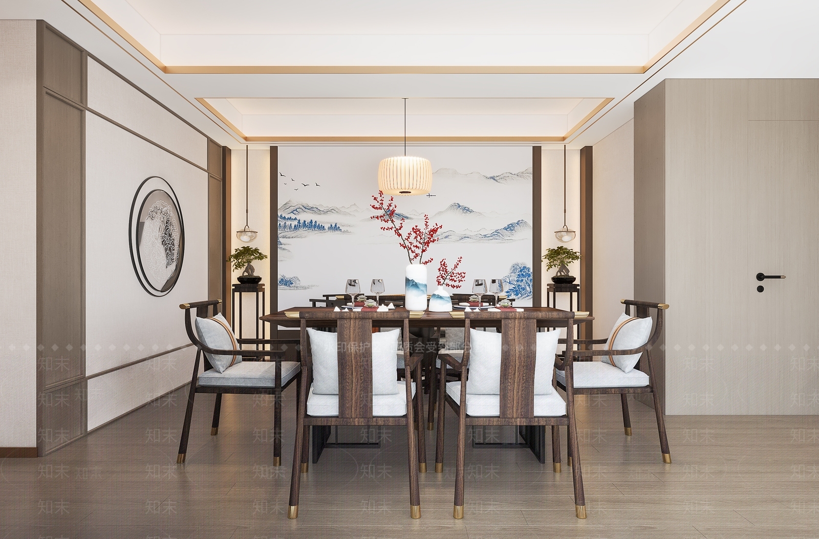 新中式会客厅3D模型下载【ID:1130442880】