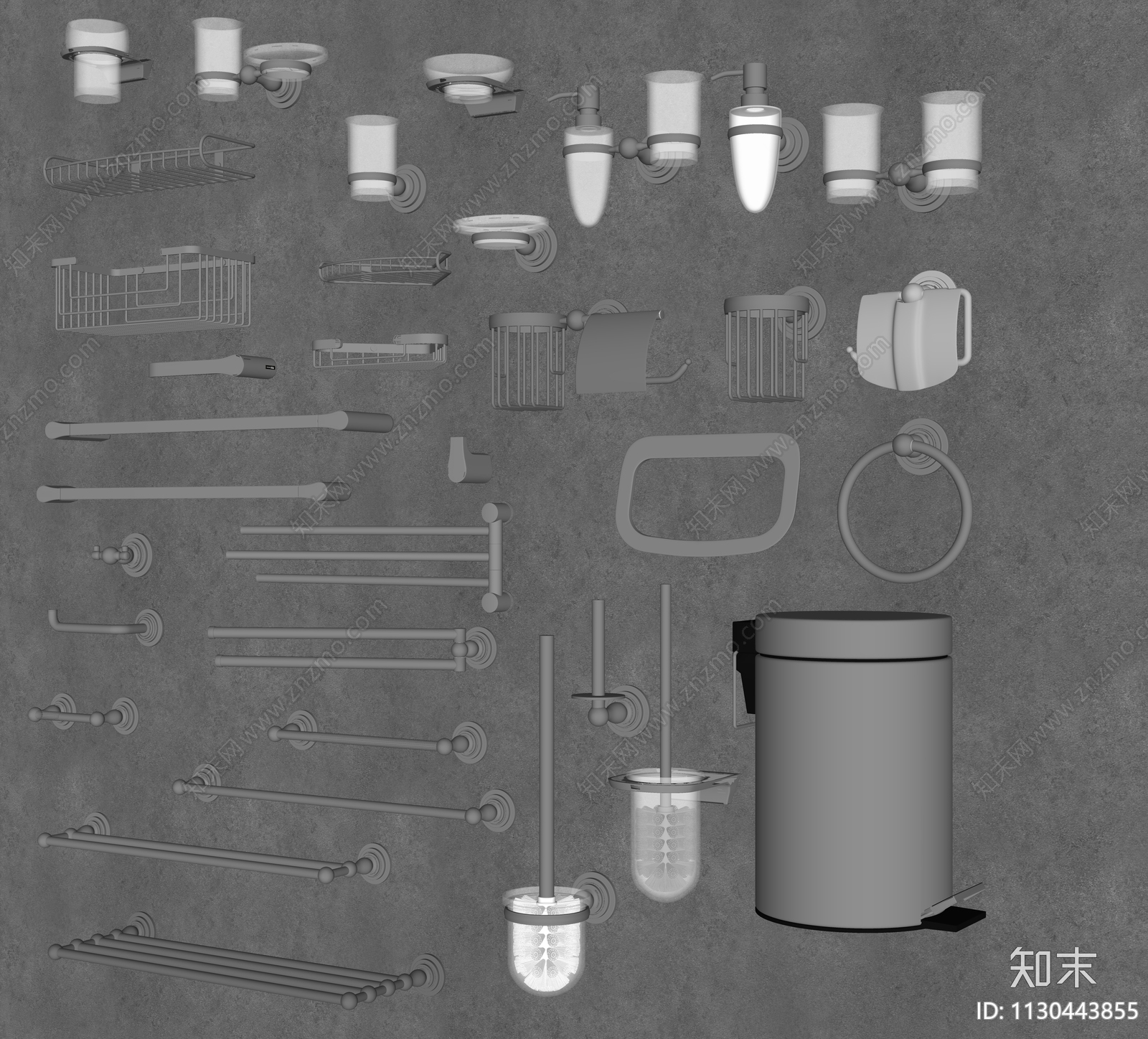 卫浴小件SU模型下载【ID:1130443855】