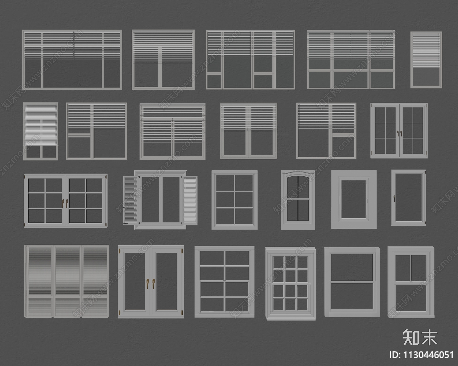 现代窗户SU模型下载【ID:1130446051】