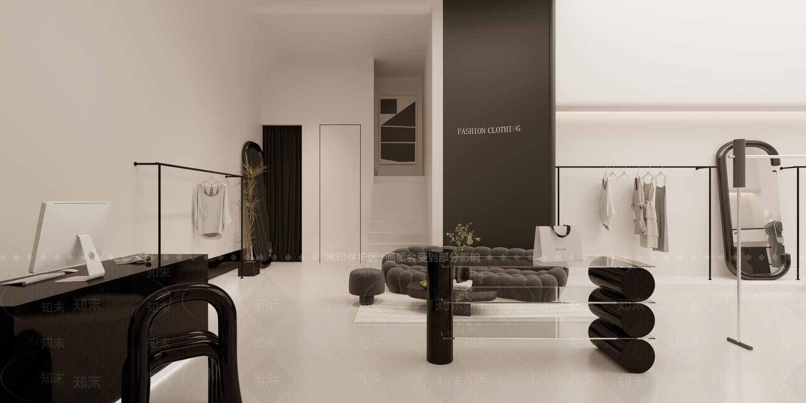现代服装店3D模型下载【ID:1130449415】