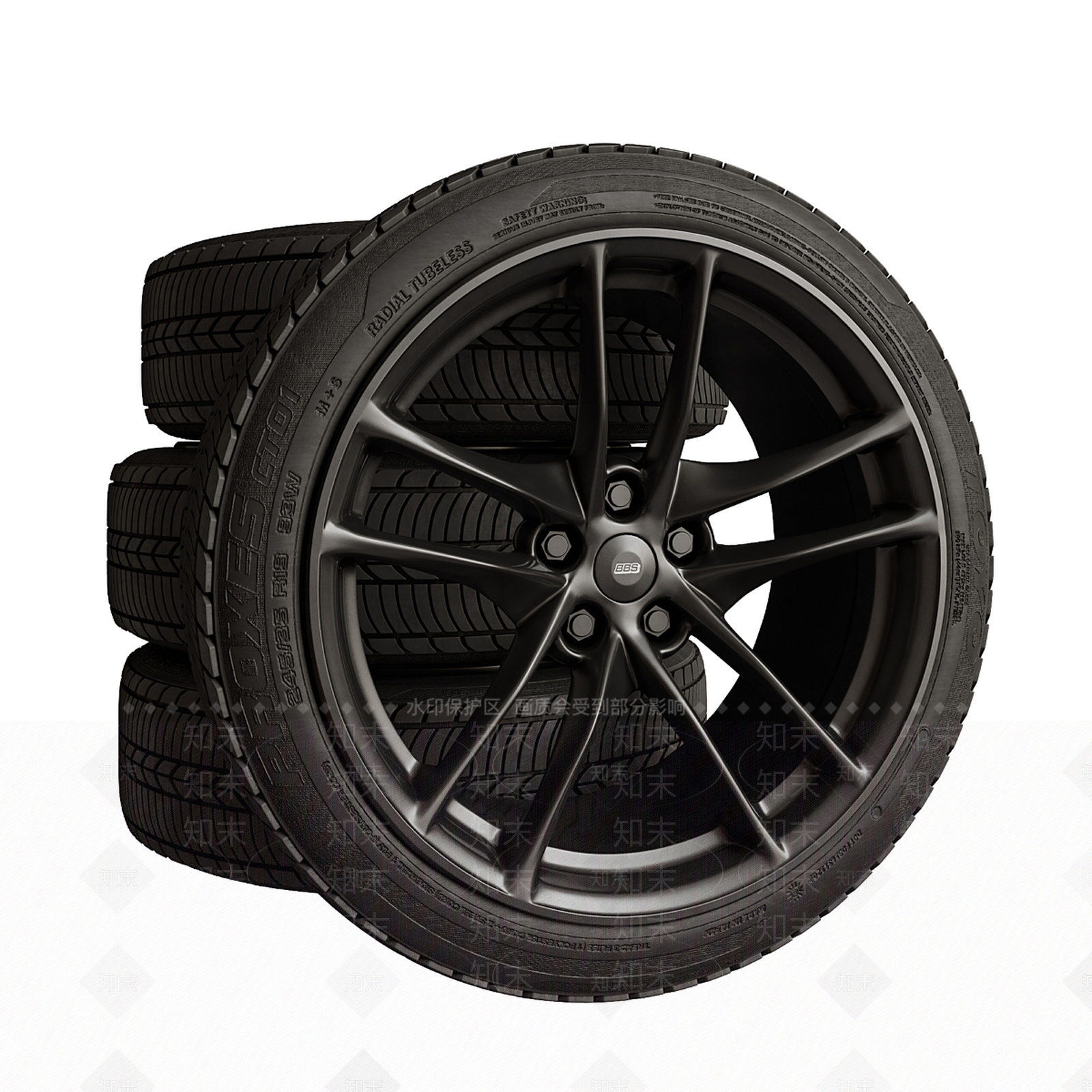 汽车轮胎3D模型下载【ID:1130459795】