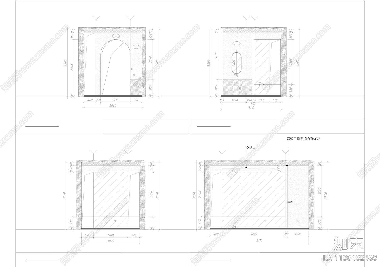 别墅室内效果图cad施工图下载【ID:1130462468】