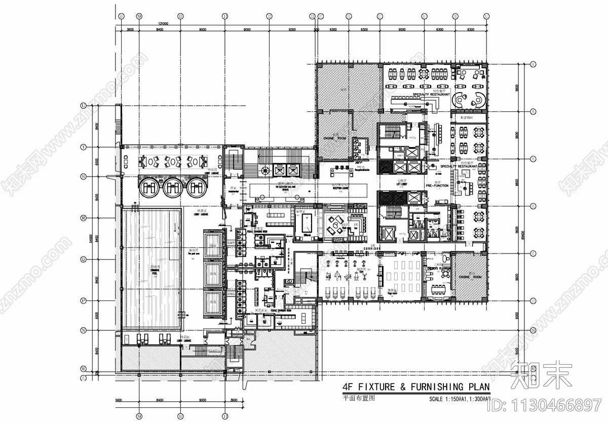 酒店cad施工图下载【ID:1130466897】