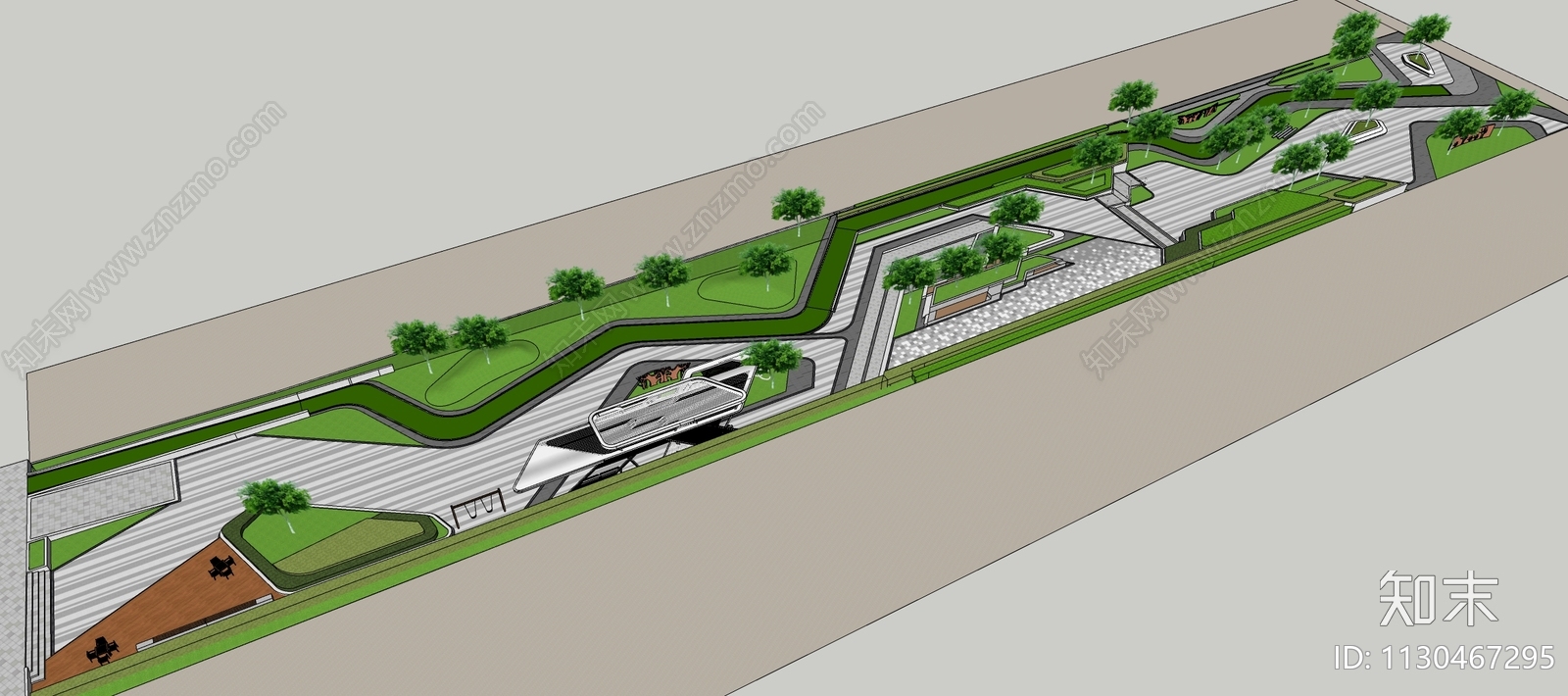 现代口袋公园SU模型下载【ID:1130467295】
