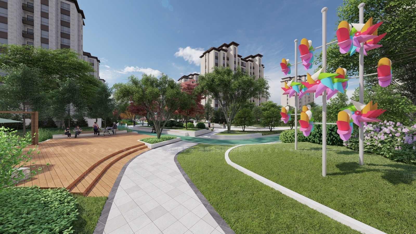 现代休闲运动商住空间口袋公园SU模型下载【ID:1130467840】