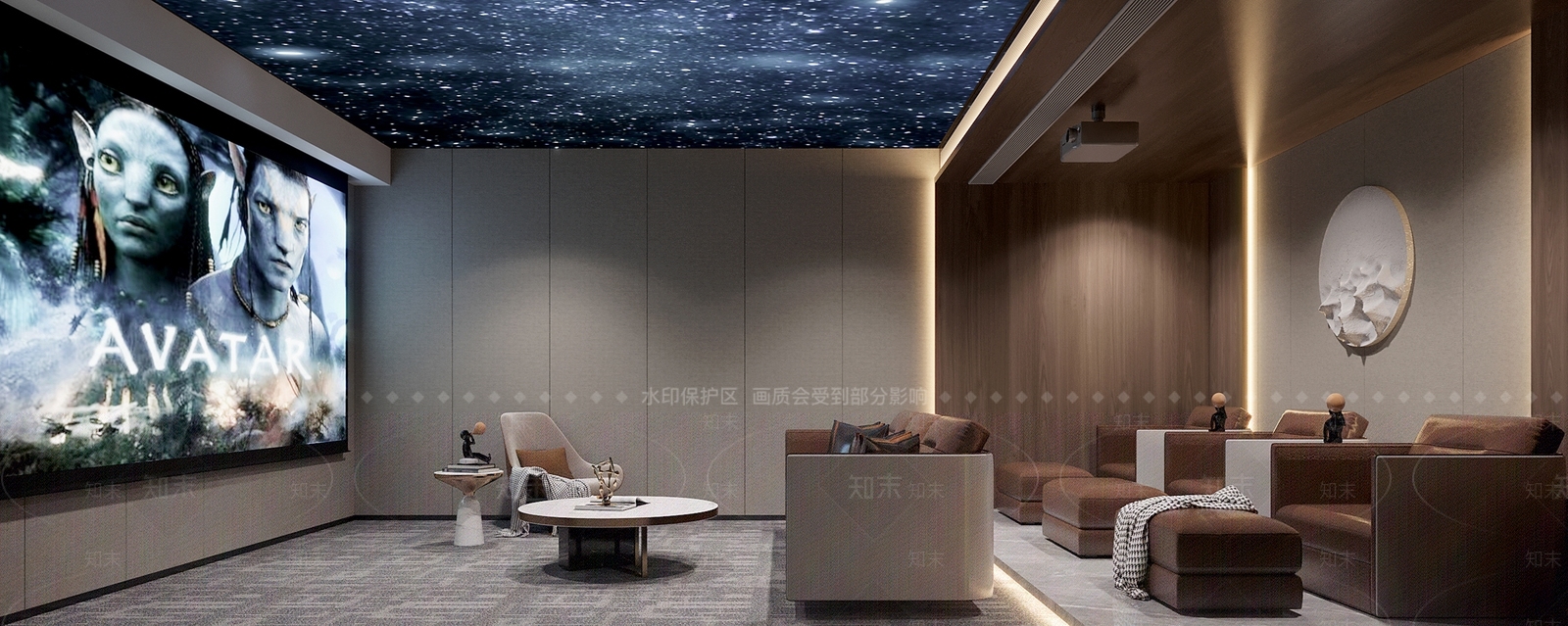 现代地下影音室3D模型下载【ID:1130474592】
