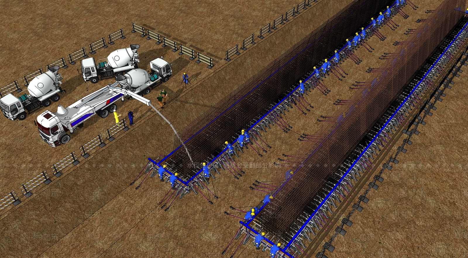 现代施工现场SU模型下载【ID:1130479404】