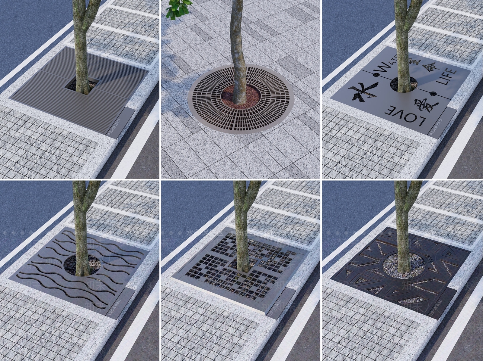 现代树池雨水花园SU模型下载【ID:1130488562】