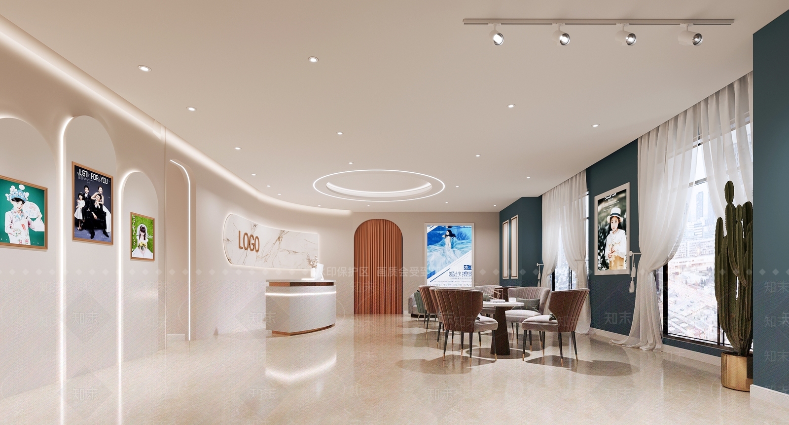 现代轻奢婚纱店3D模型下载【ID:1130489991】