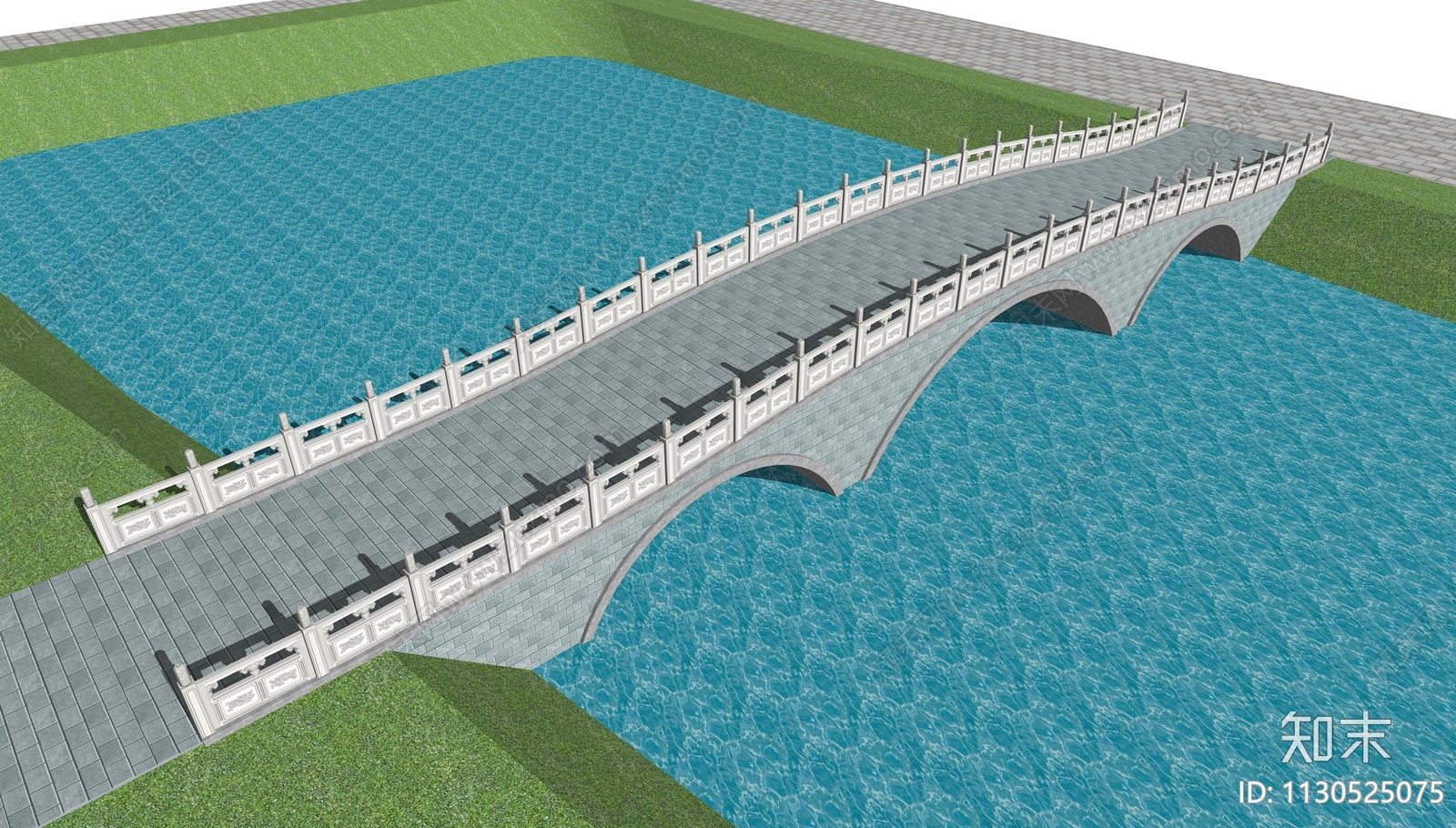 中式景观桥SU模型下载【ID:1130525075】