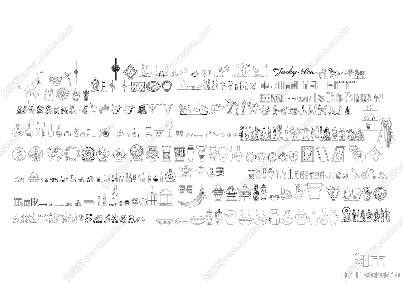 工艺品动物摆设装饰图库施工图下载【ID:1130494410】