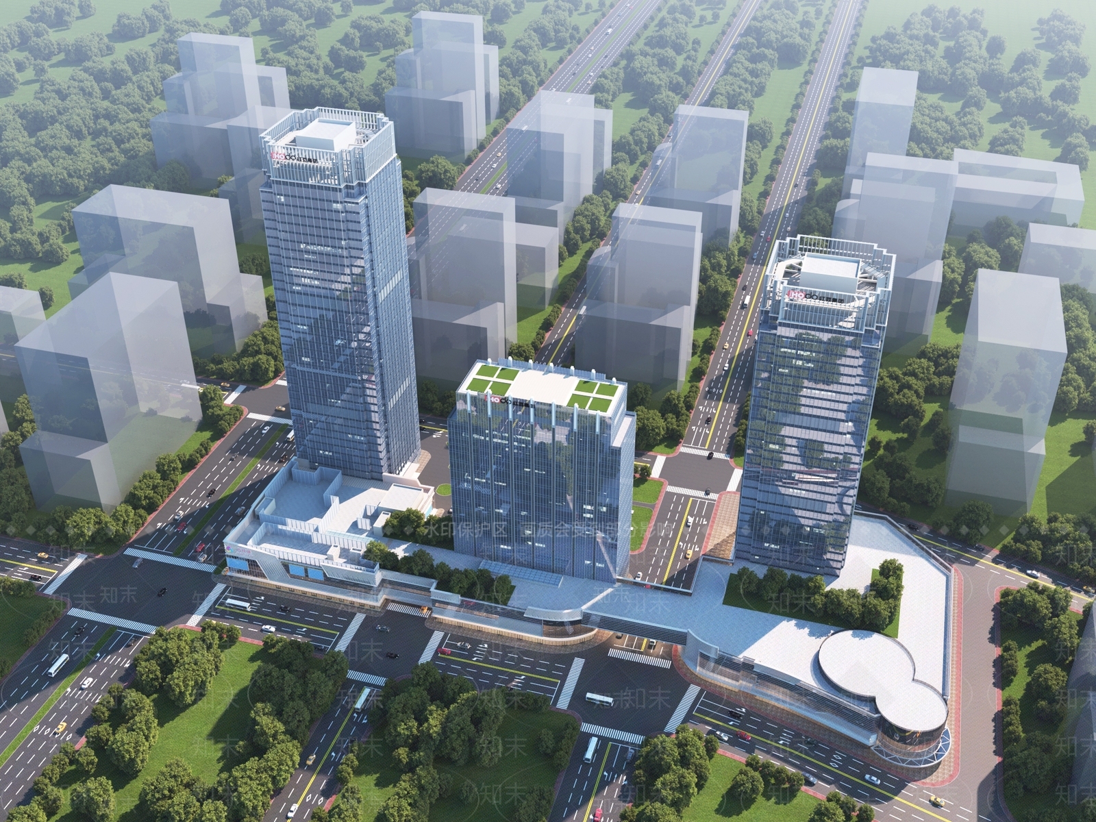 现代商业商场建筑3D模型下载【ID:1130498887】