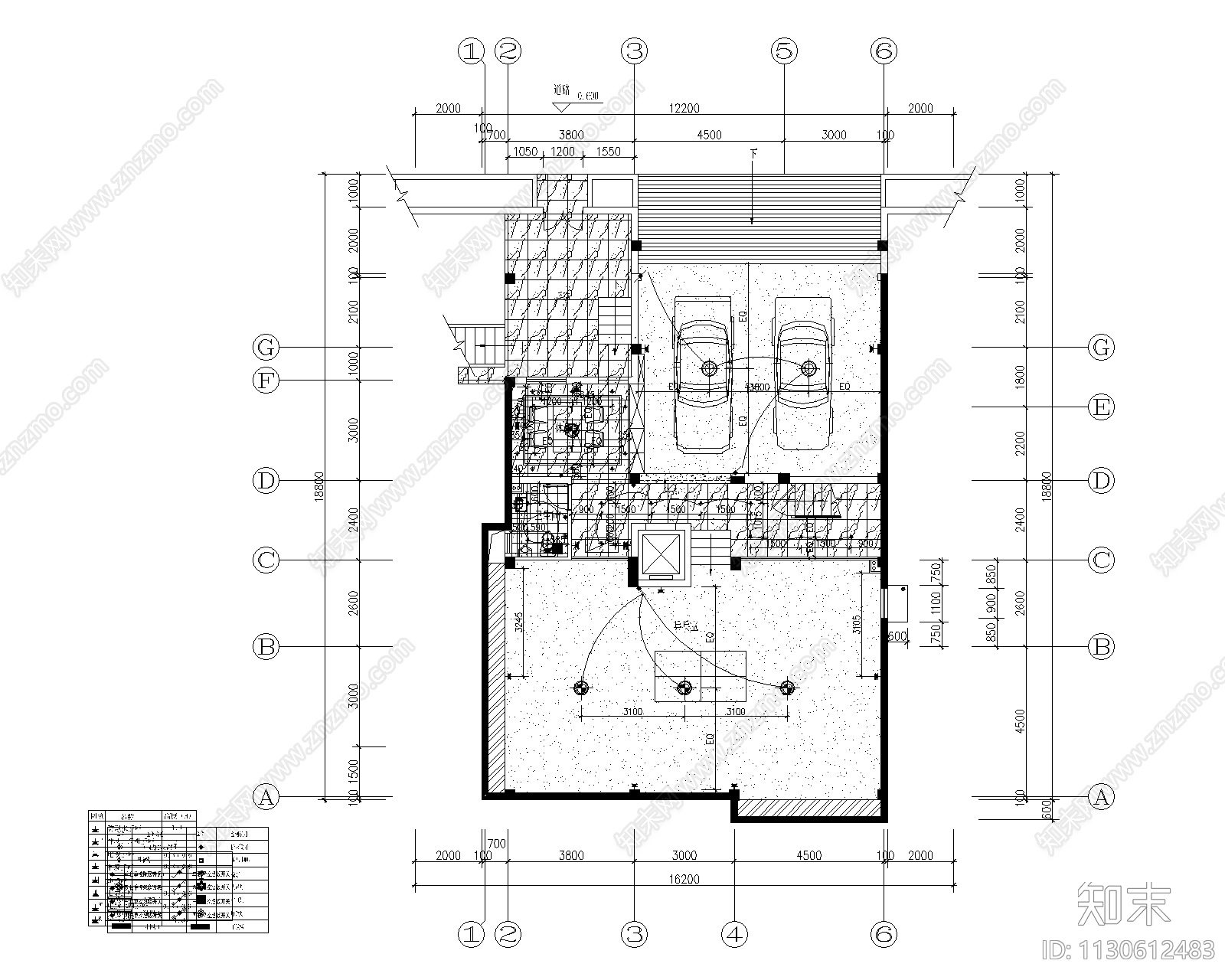 11套别墅室内效果图cad施工图下载【ID:1130612483】