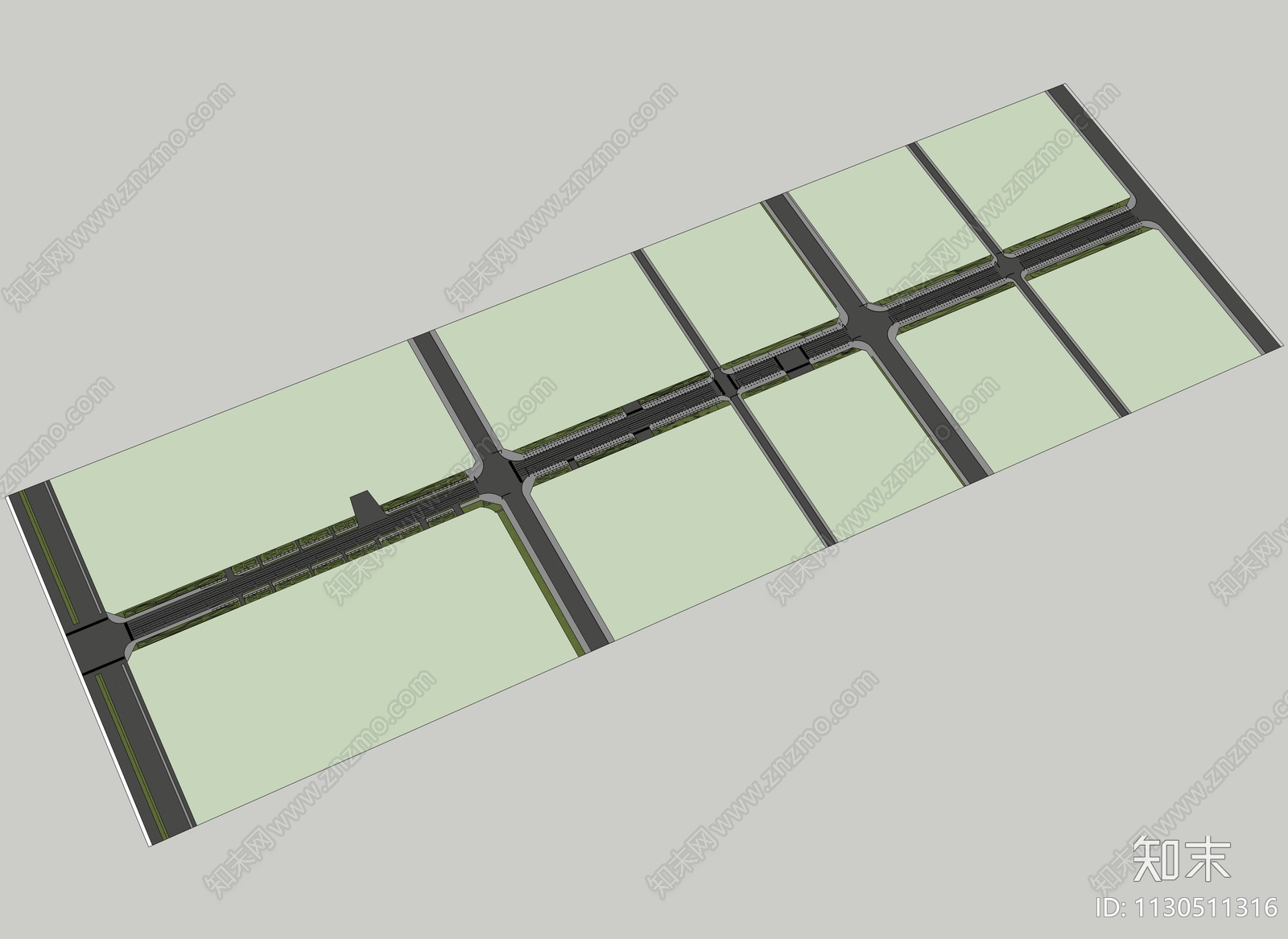 现代公共道路设施SU模型下载【ID:1130511316】