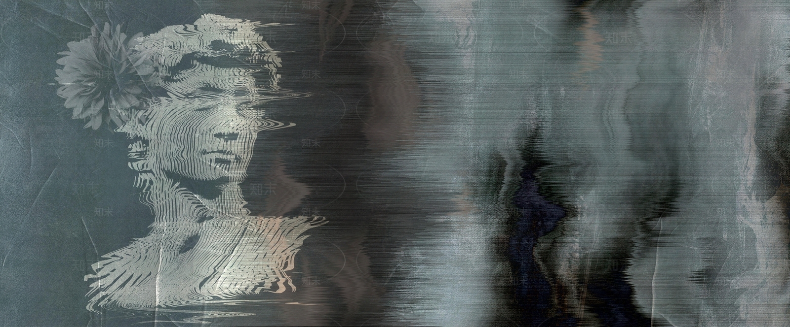 欧式灰色抽象人像壁画贴图下载【ID:1130517592】