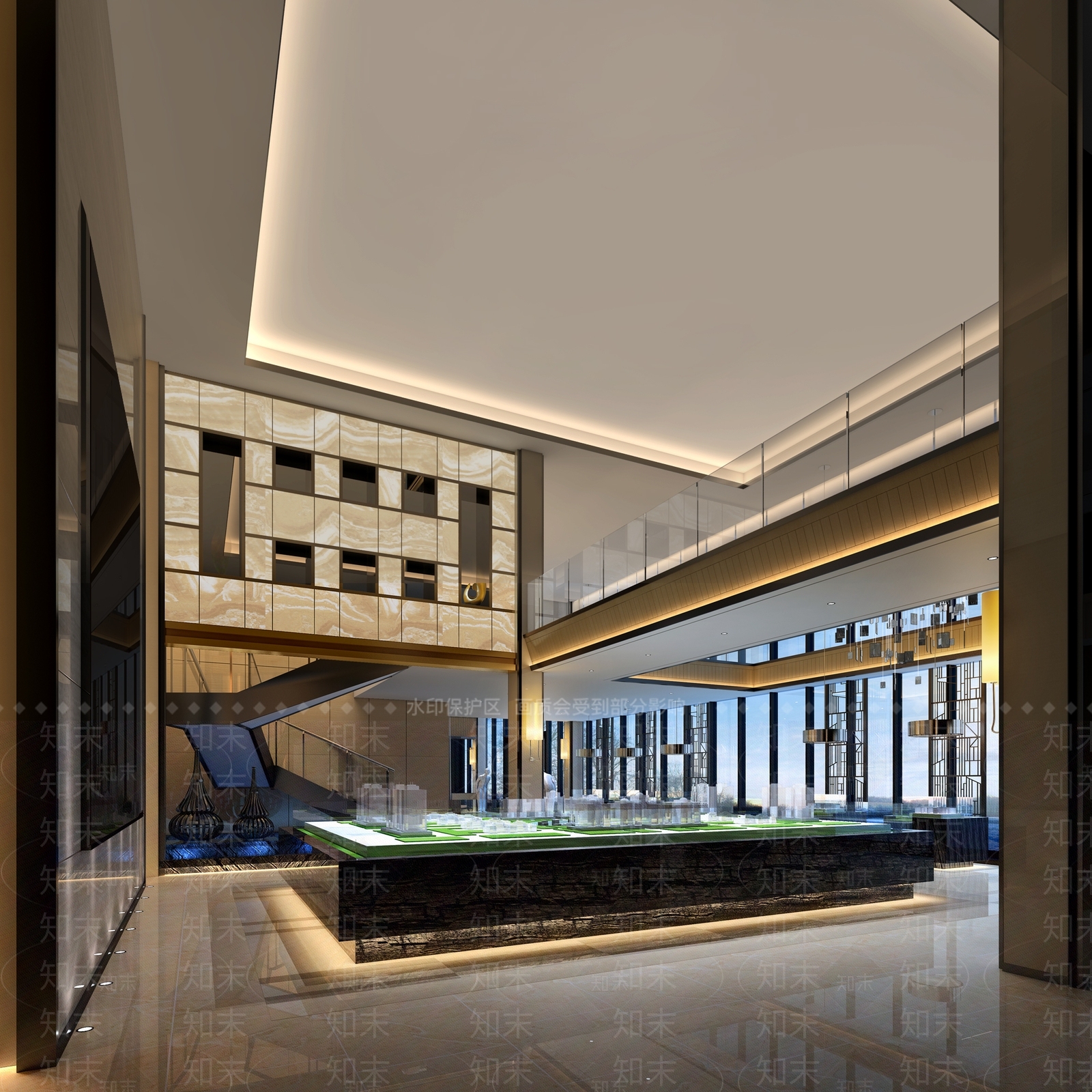 现代售楼中心3D模型下载【ID:1130519363】