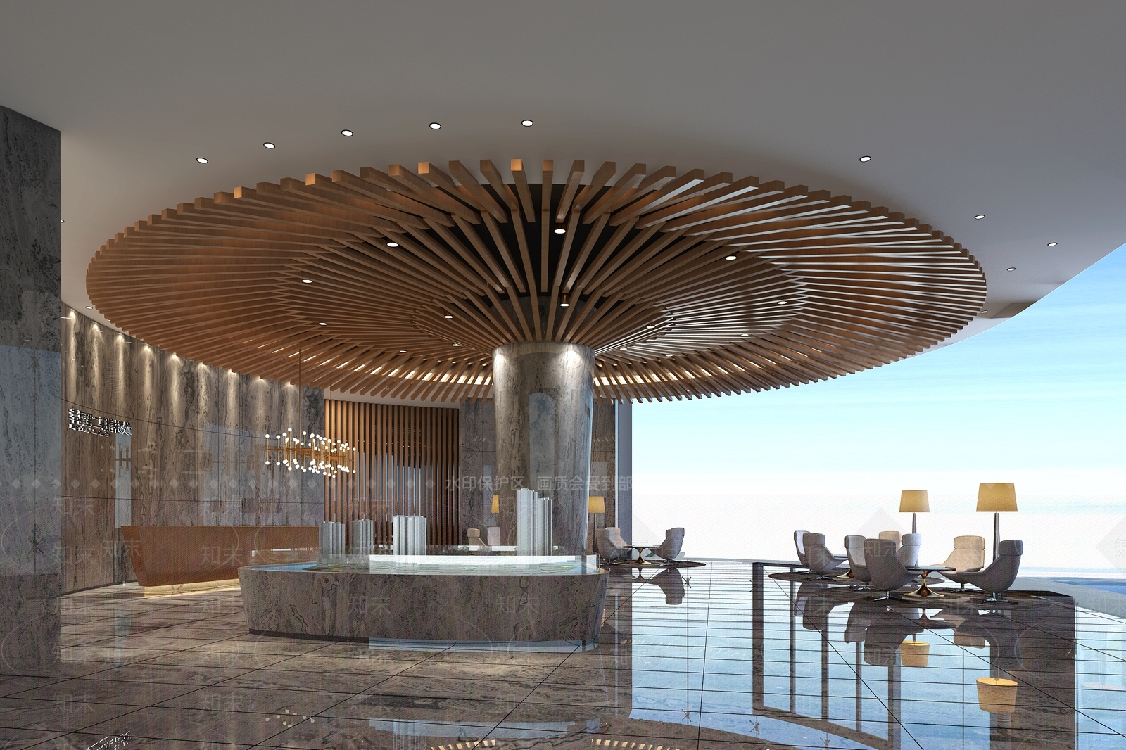 现代售楼中心3D模型下载【ID:1130520821】
