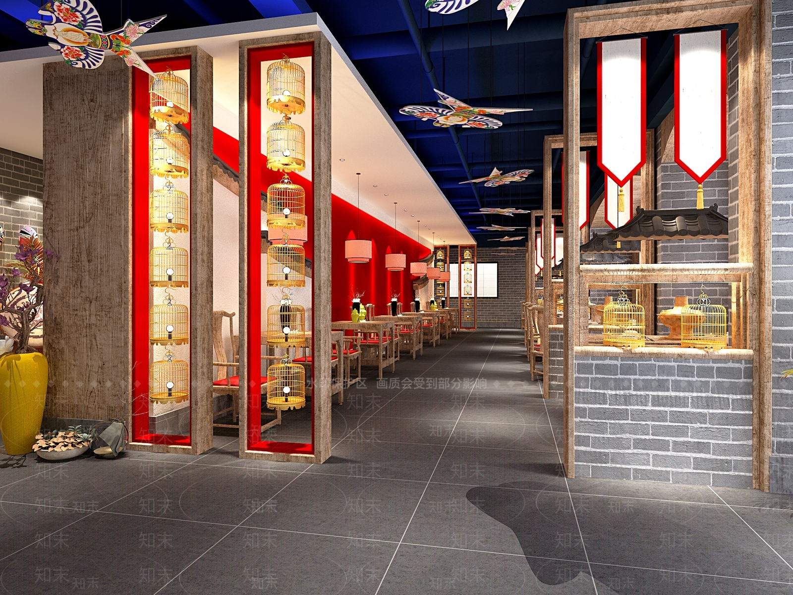 新中式火锅店3D模型下载【ID:1130526075】