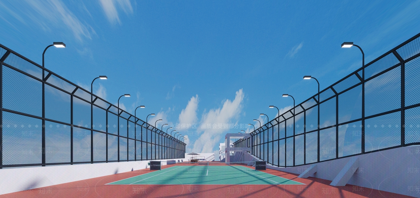 现代网球场3D模型下载【ID:1130526389】