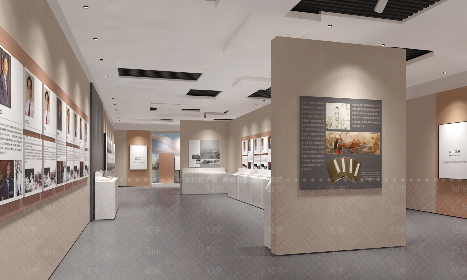 现代博物馆展厅SU模型精品下载_SketchUp模型_知末网