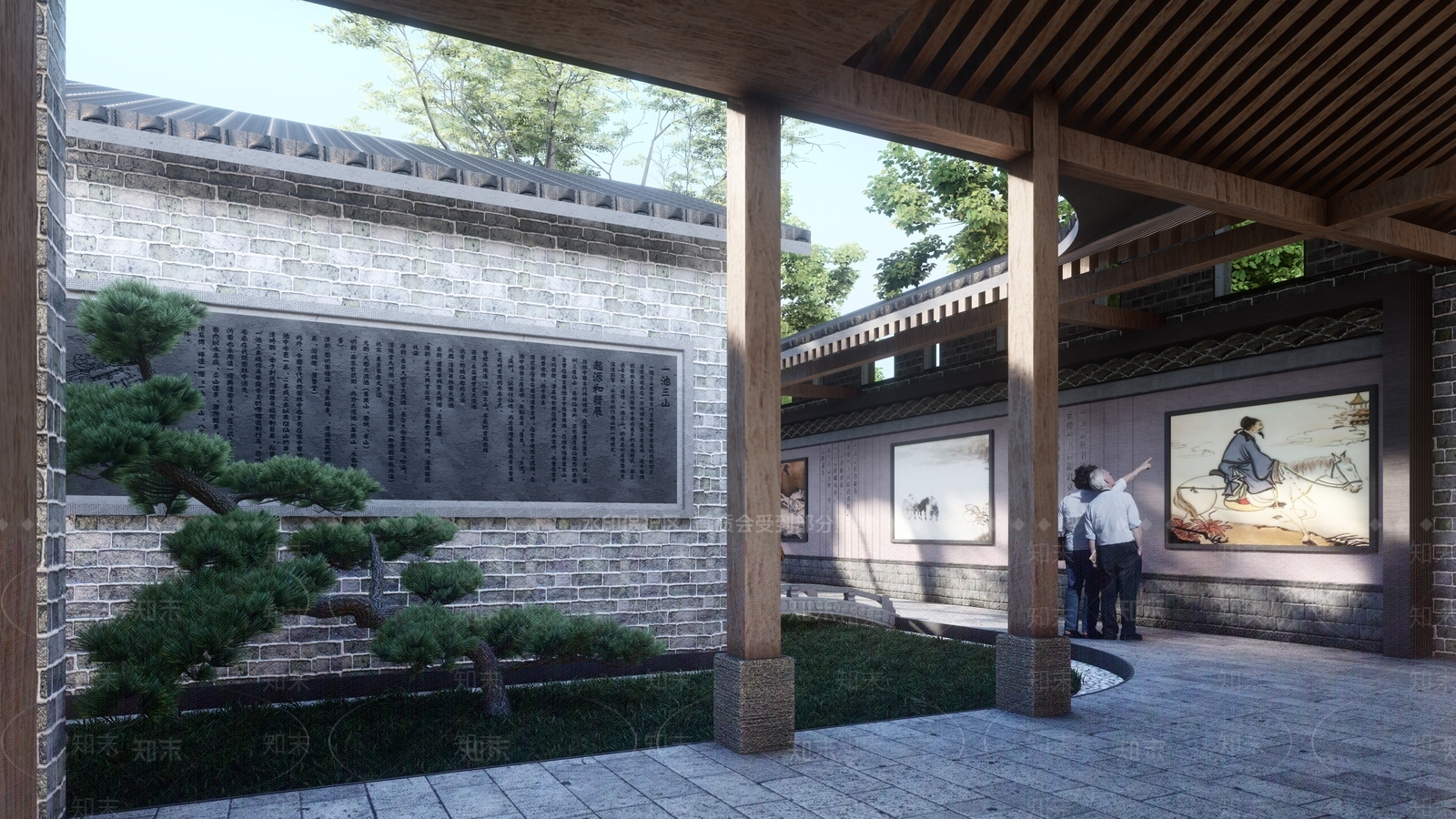 中式文化场馆SU模型下载【ID:1130533162】
