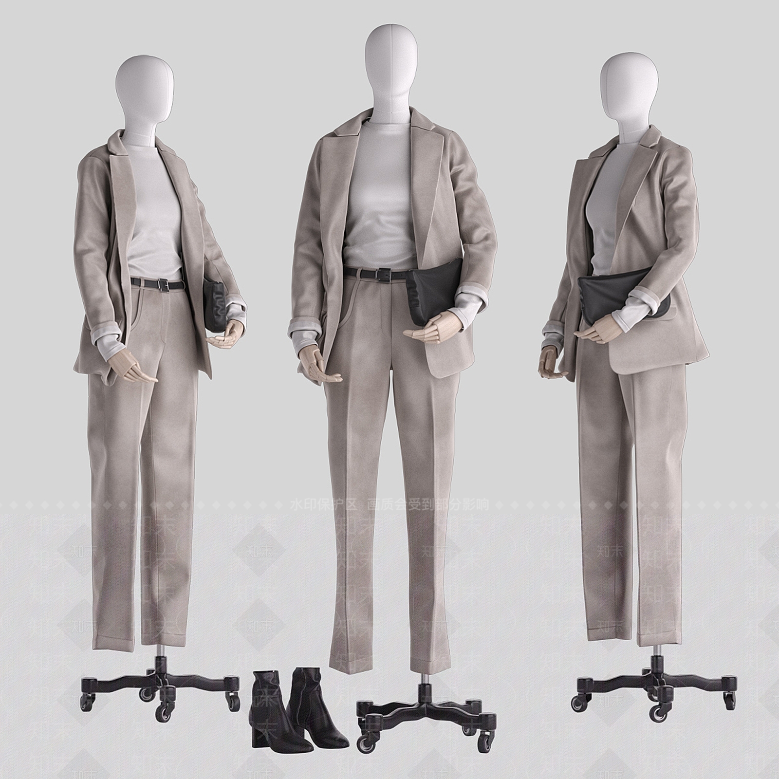 服装模特SU模型下载【ID:1130536202】