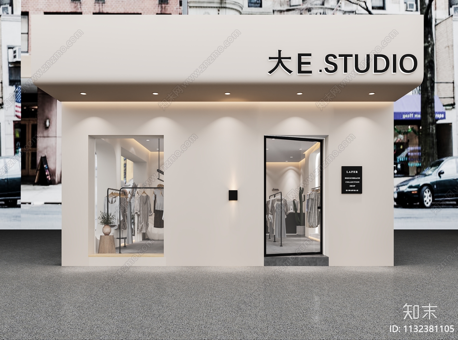 现代服装店3D模型下载【ID:1132381105】