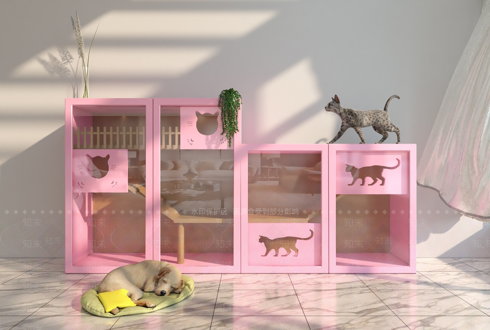 猫舍3D模型下载【ID:1130538260】