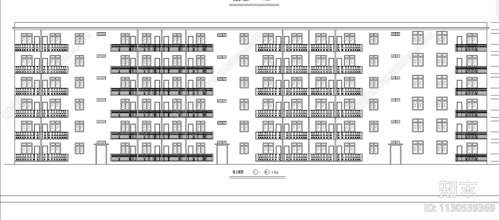 水院教师公寓建筑设计cad施工图下载【ID:1130539369】