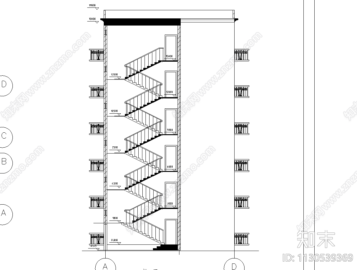 水院教师公寓建筑设计cad施工图下载【ID:1130539369】