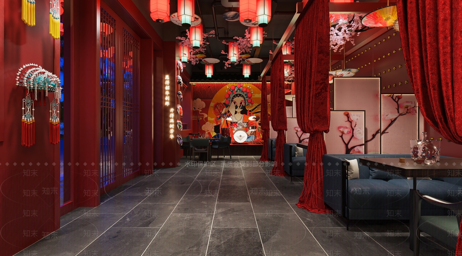新中式国潮酒吧3D模型下载【ID:1130541174】