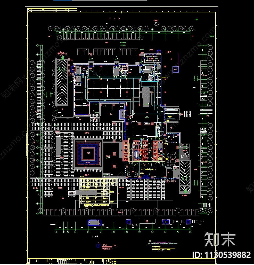 同济国际贸易中心商业综合楼建筑cad施工图下载【ID:1130539882】