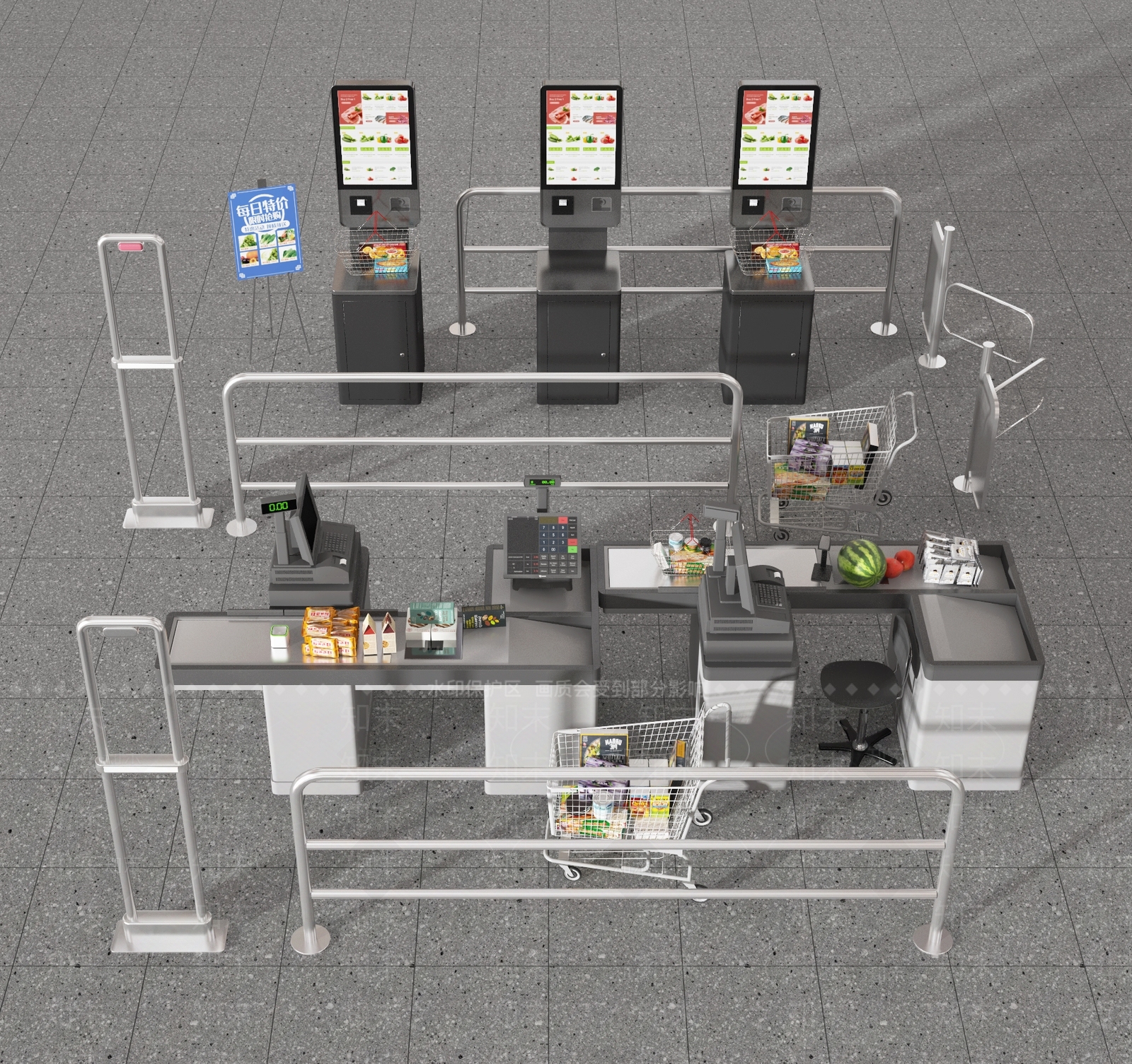 收银机3D模型下载【ID:1130542563】