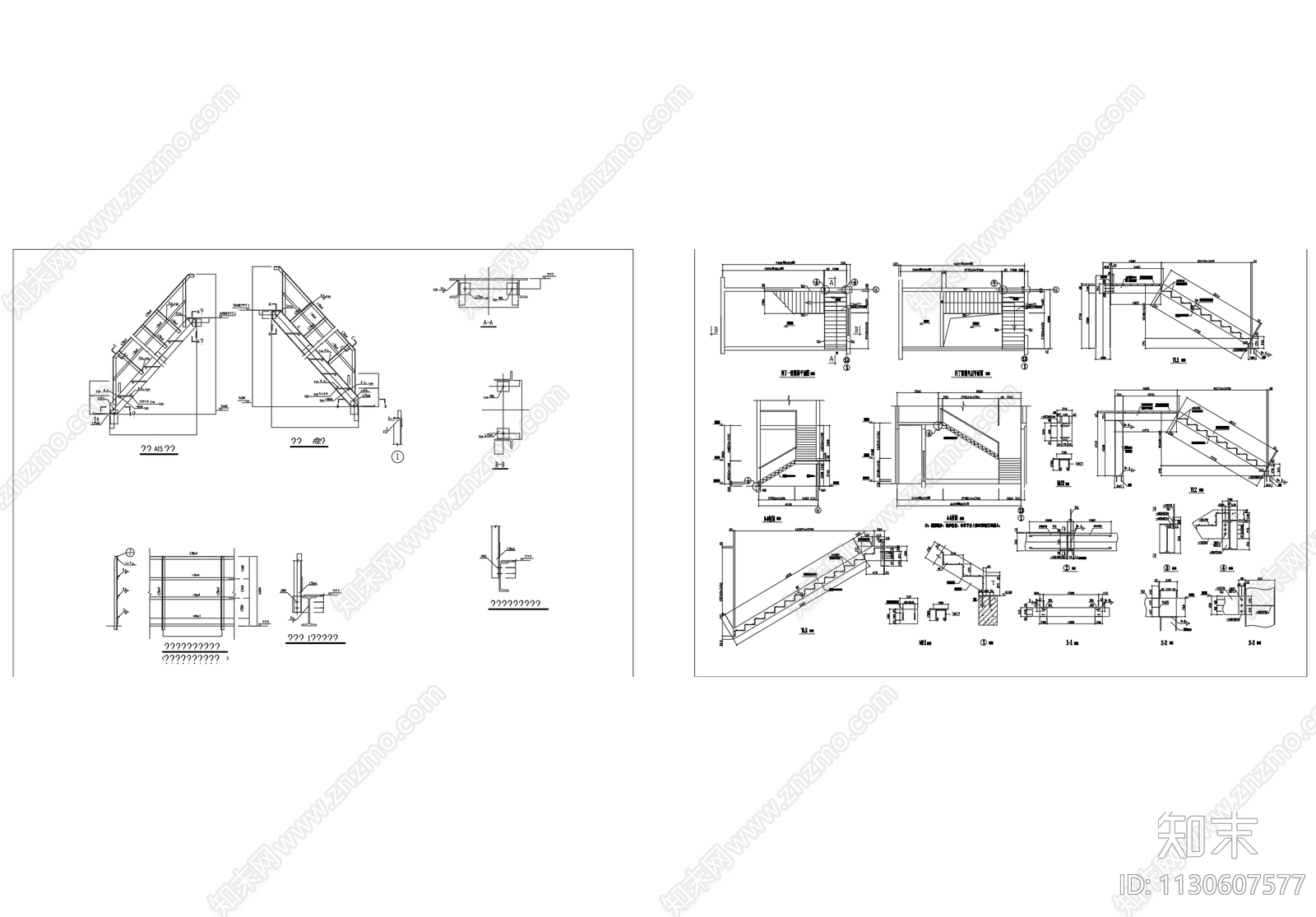 楼梯详图cad施工图下载【ID:1130607577】