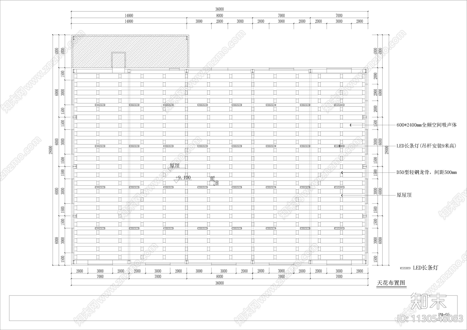 860平羽毛球馆cad施工图下载【ID:1130548083】