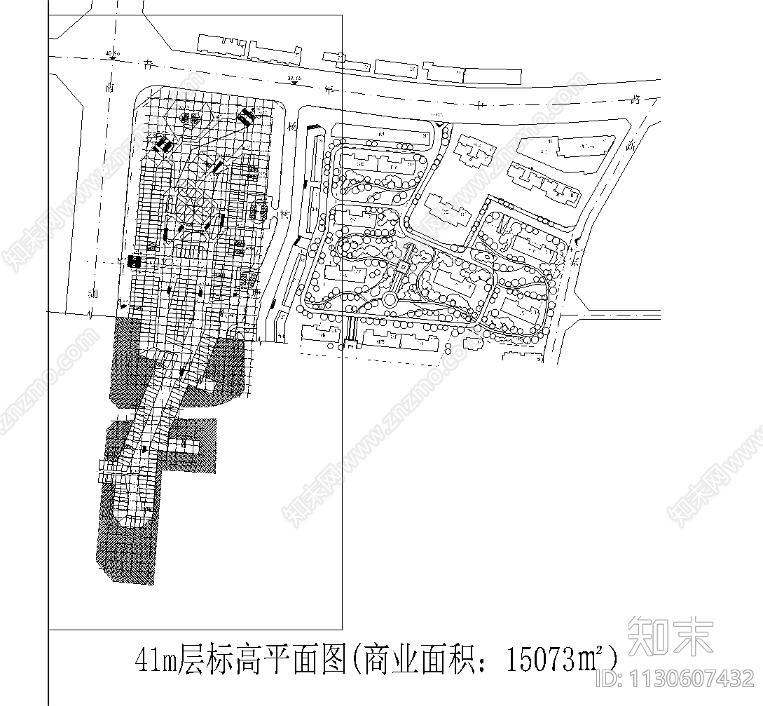 商业综合体建筑cad施工图下载【ID:1130607432】