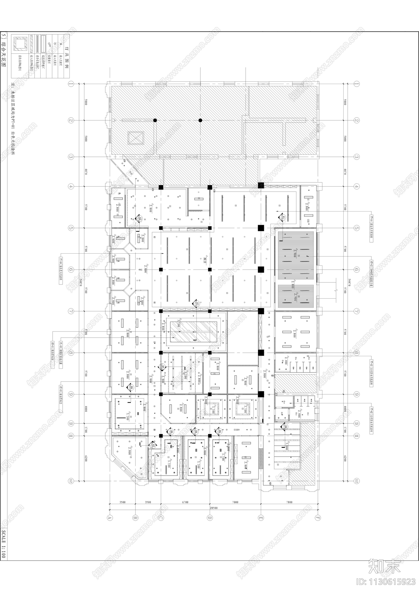 办公室室内cad施工图下载【ID:1130615923】