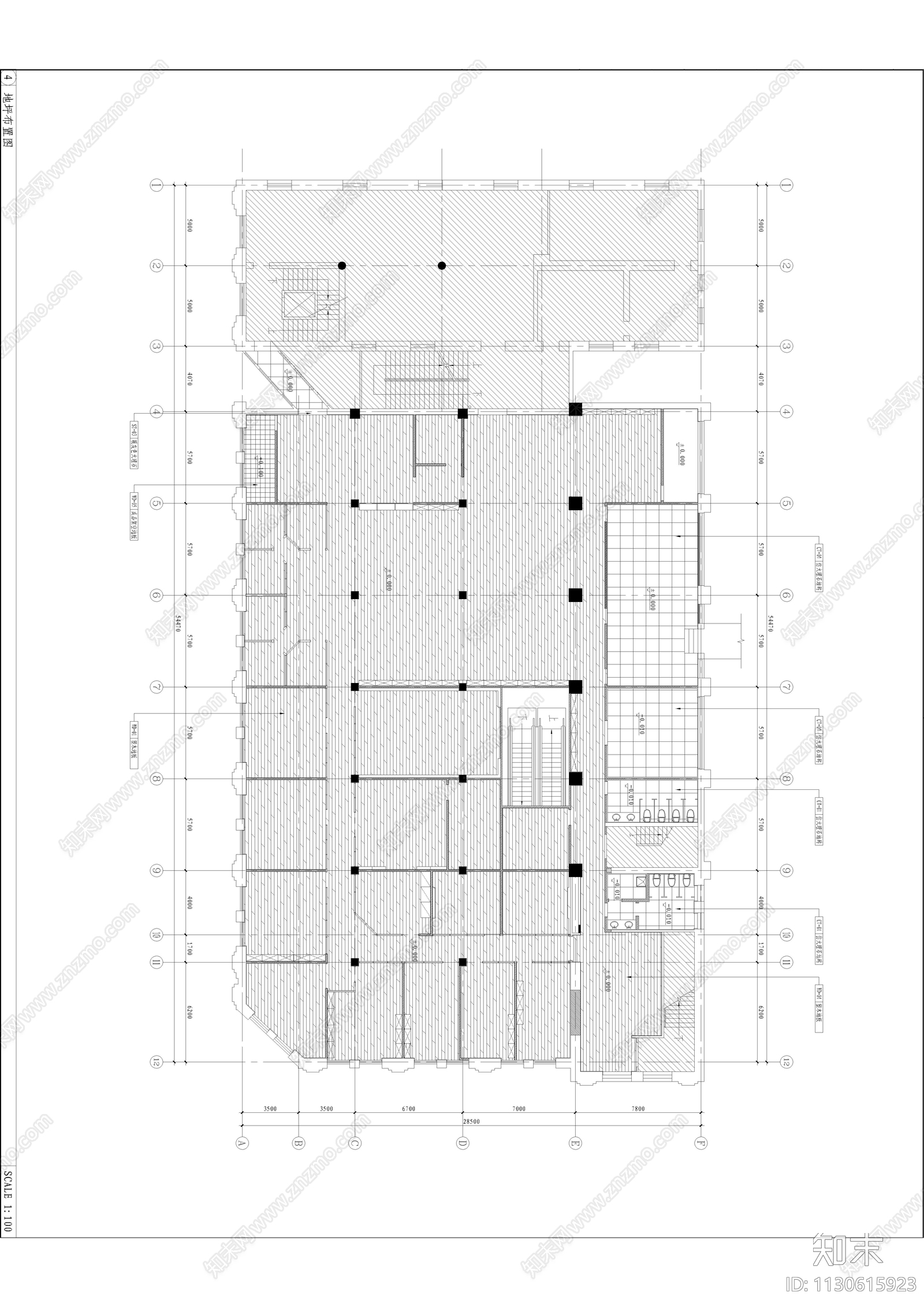 办公室室内cad施工图下载【ID:1130615923】