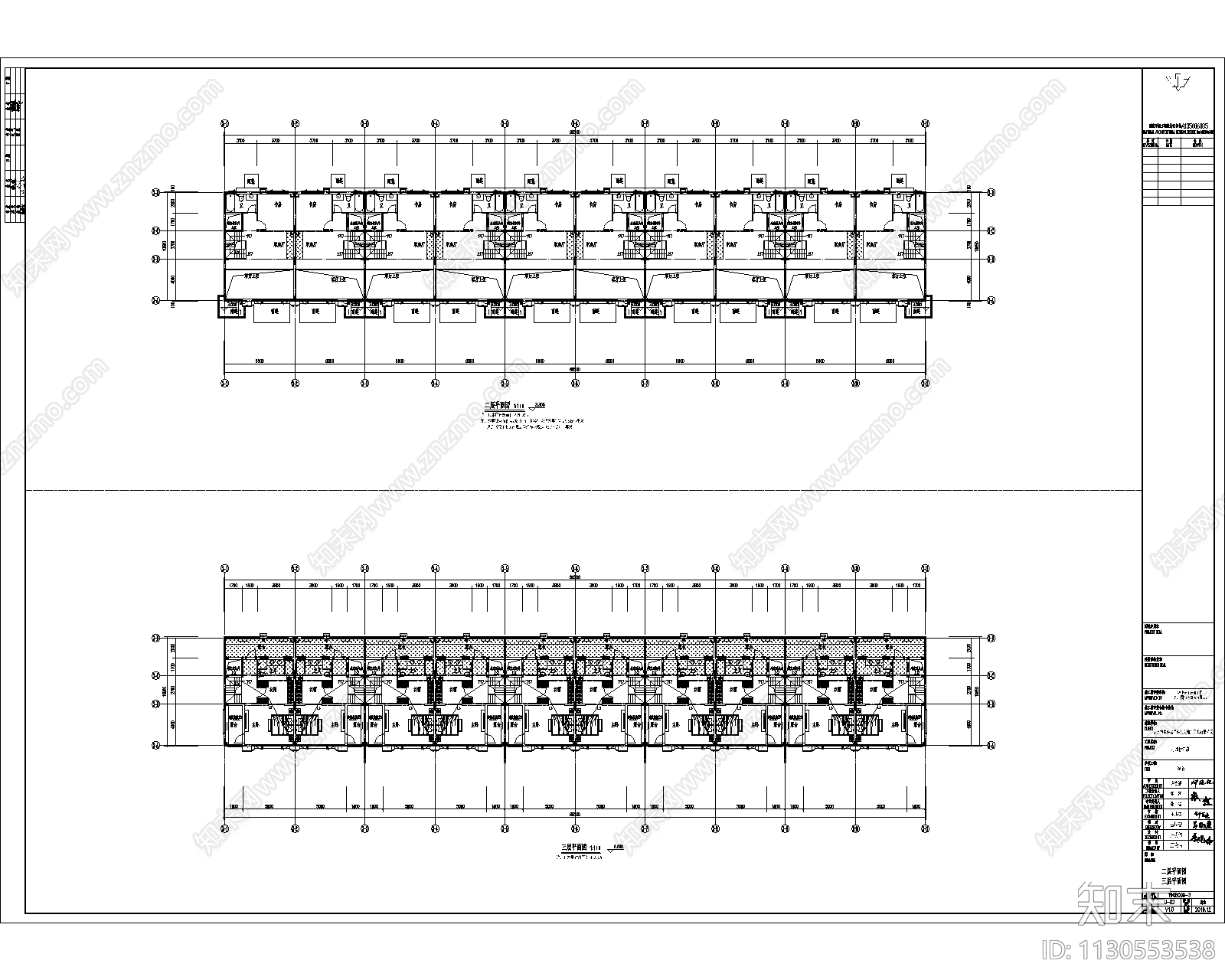 33套住宅建筑全套cad施工图下载【ID:1130553538】