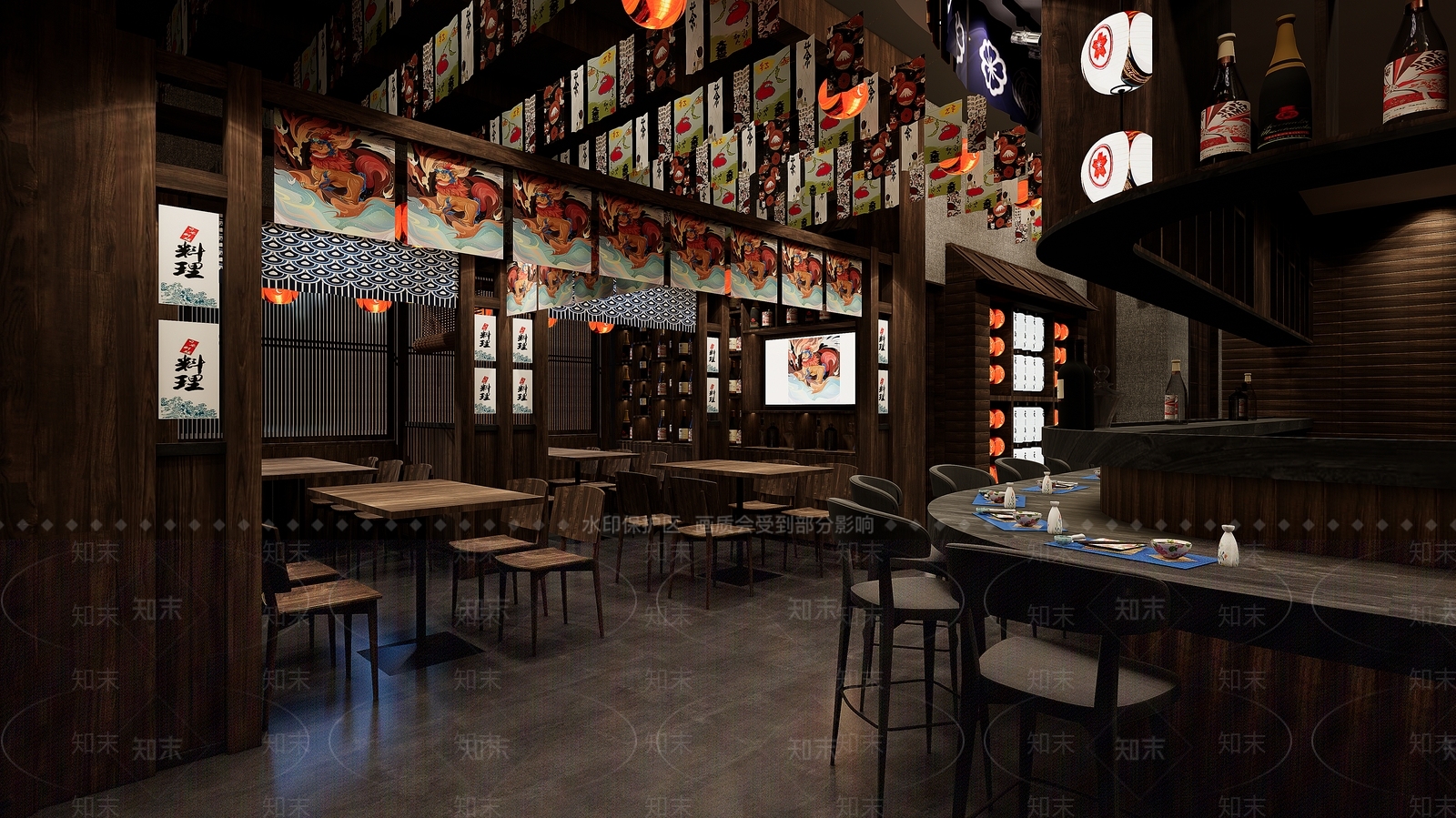 日式居酒屋SU模型下载【ID:1130556111】