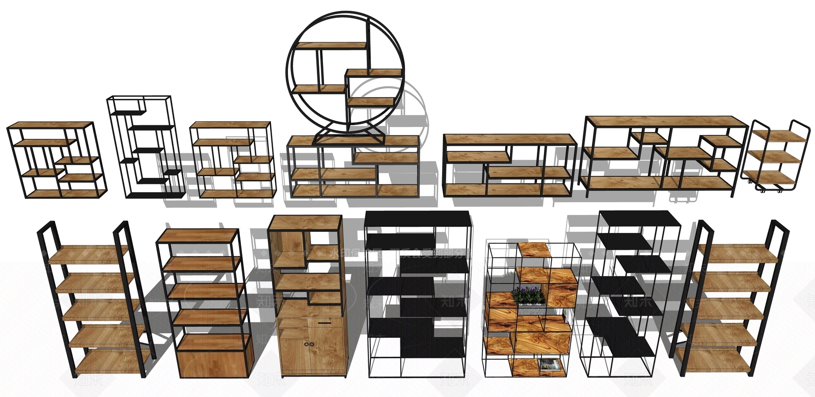 现代陈列柜SU模型下载【ID:1130559032】