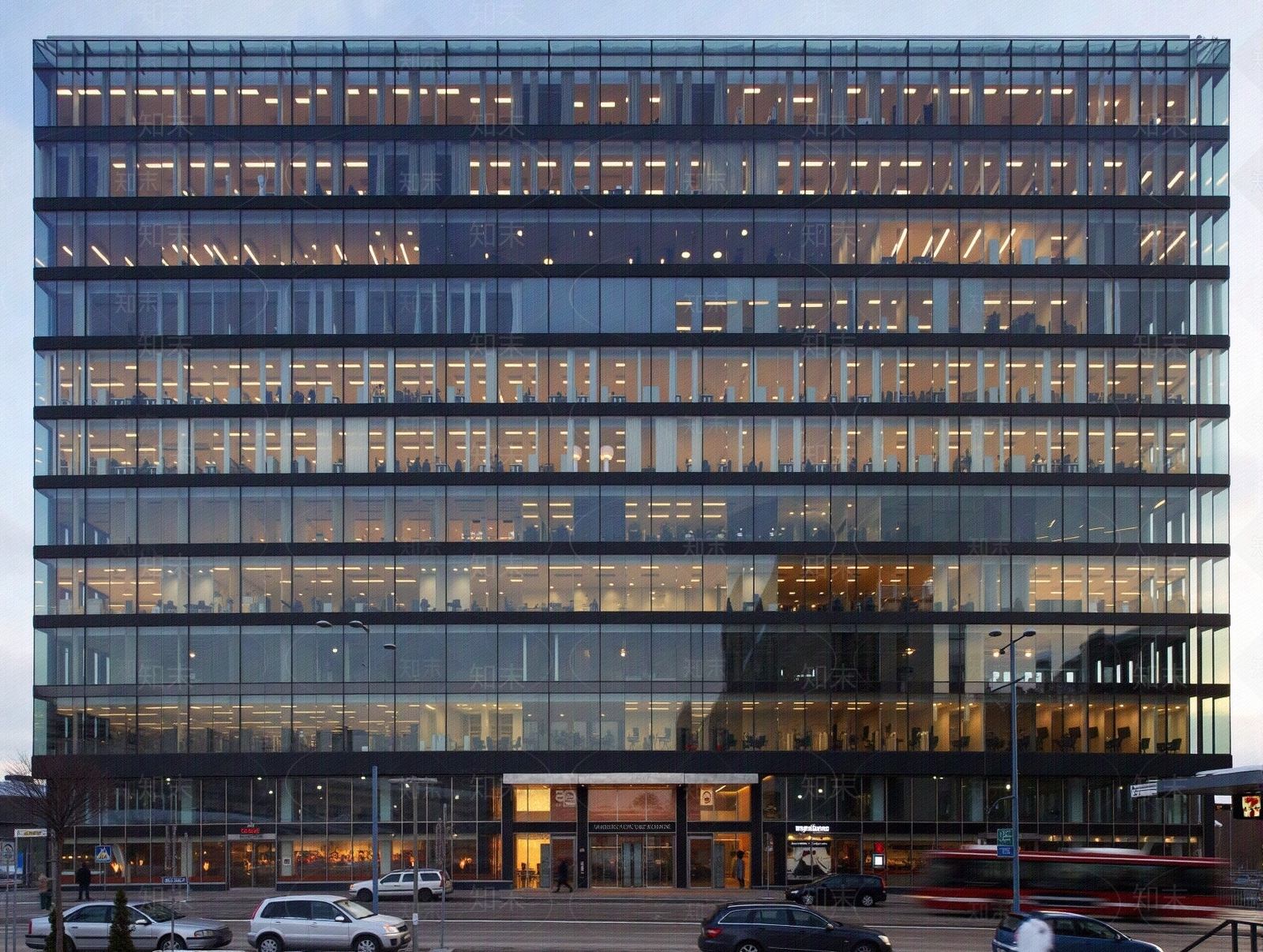 玻璃内透建筑外立面贴图下载【ID:1195369784】