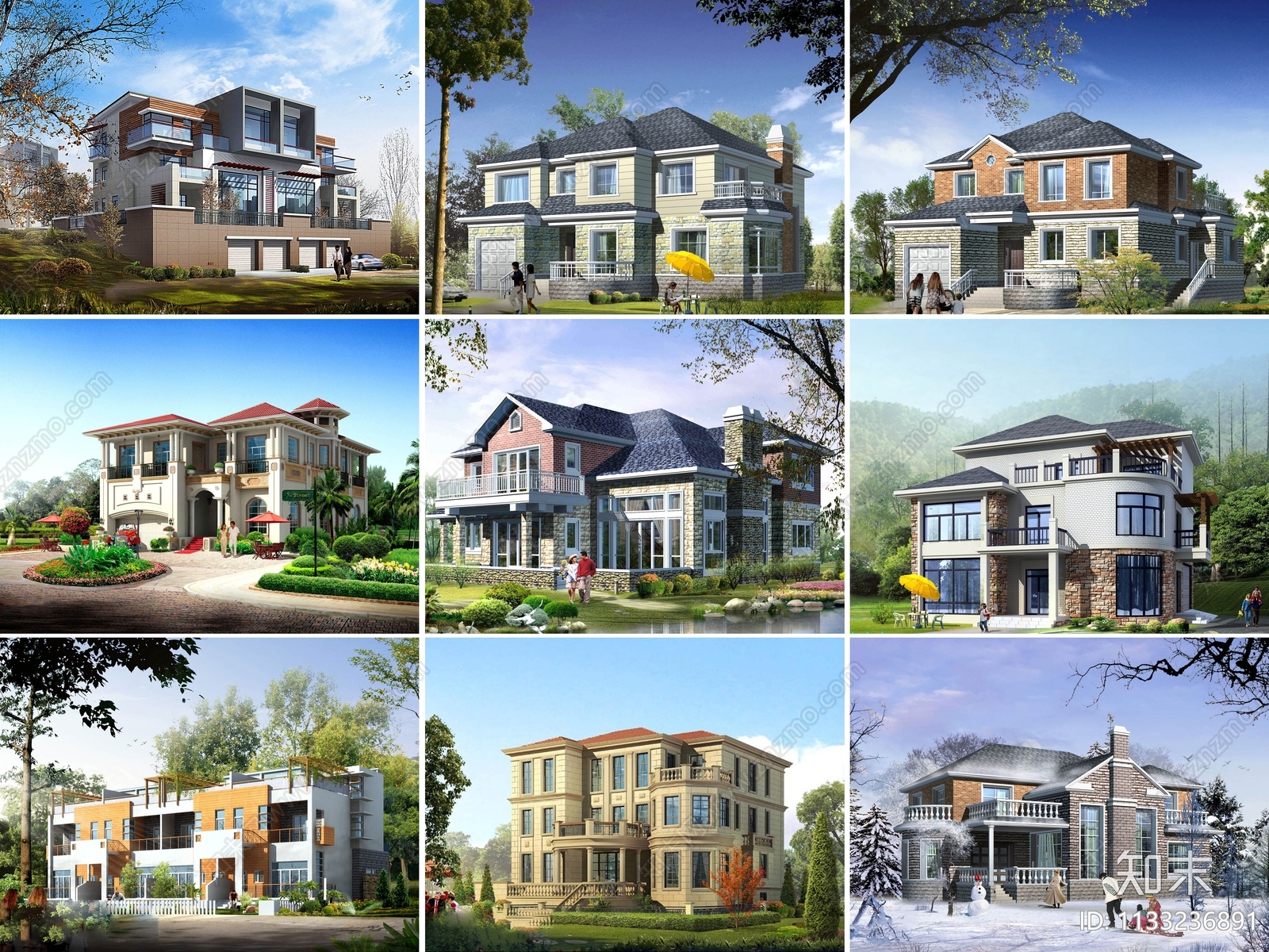 243套自建房建筑cad施工图下载【ID:1133236891】